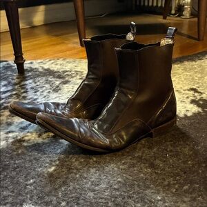 D&G Men's Brown Leather Boots